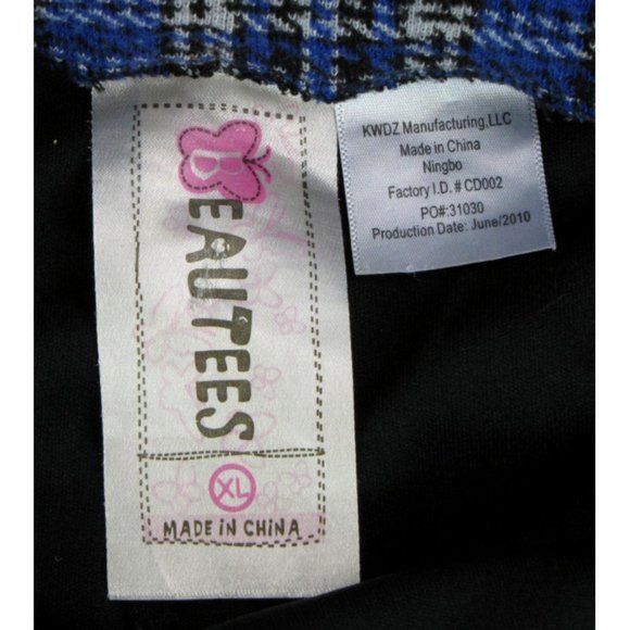 SALE! Plaid Goth Blue Short Mini Skirt - Picture 4 of 4